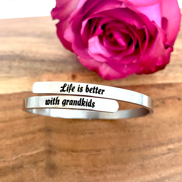 Life is Better With Grandkids Twist Bangle