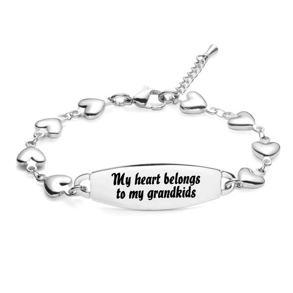 My Heart Belongs Bar Heart Bracelet