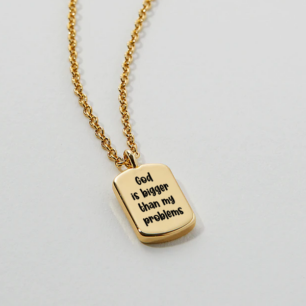 God is Bigger Gold Necklace