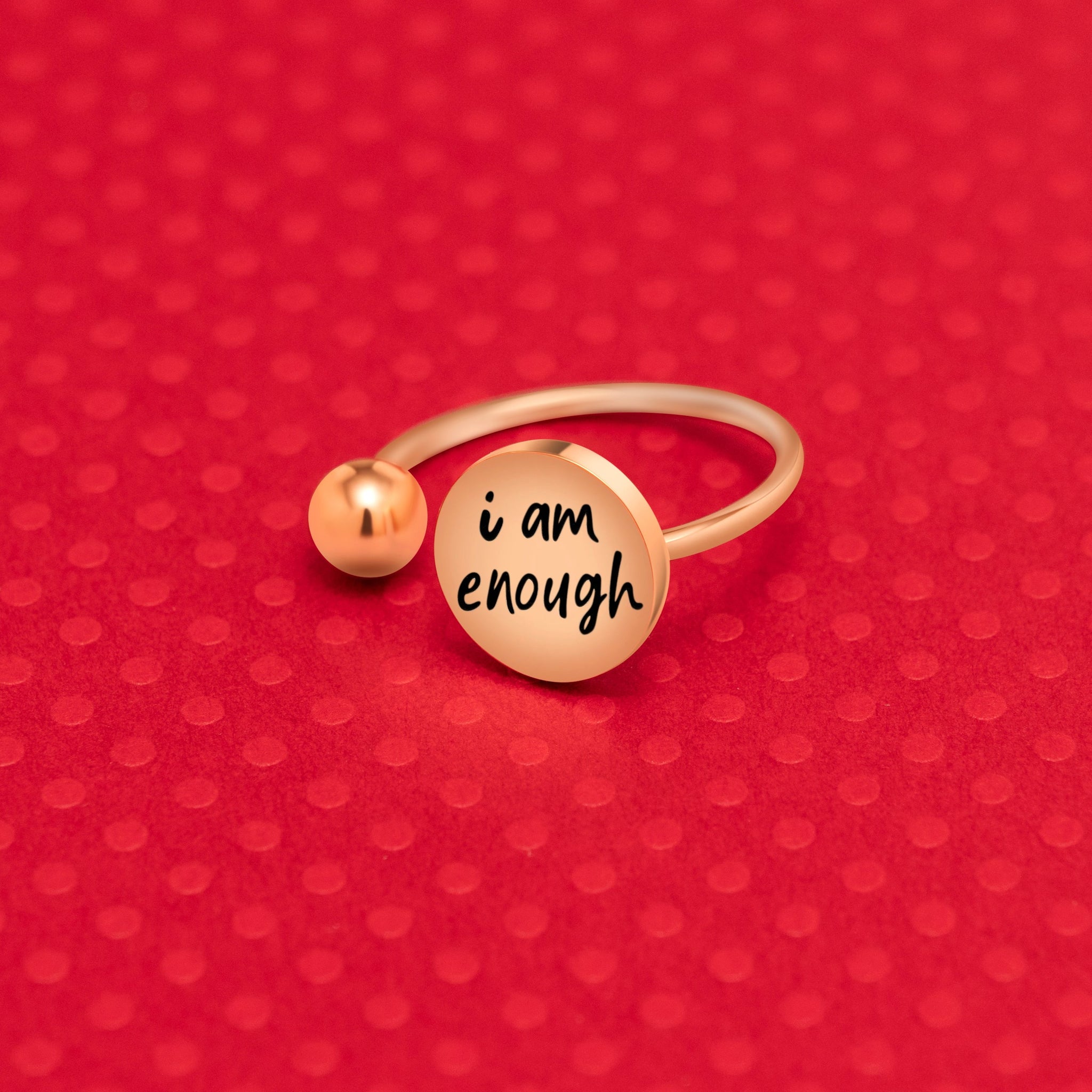 I Am Enough Plate Ring