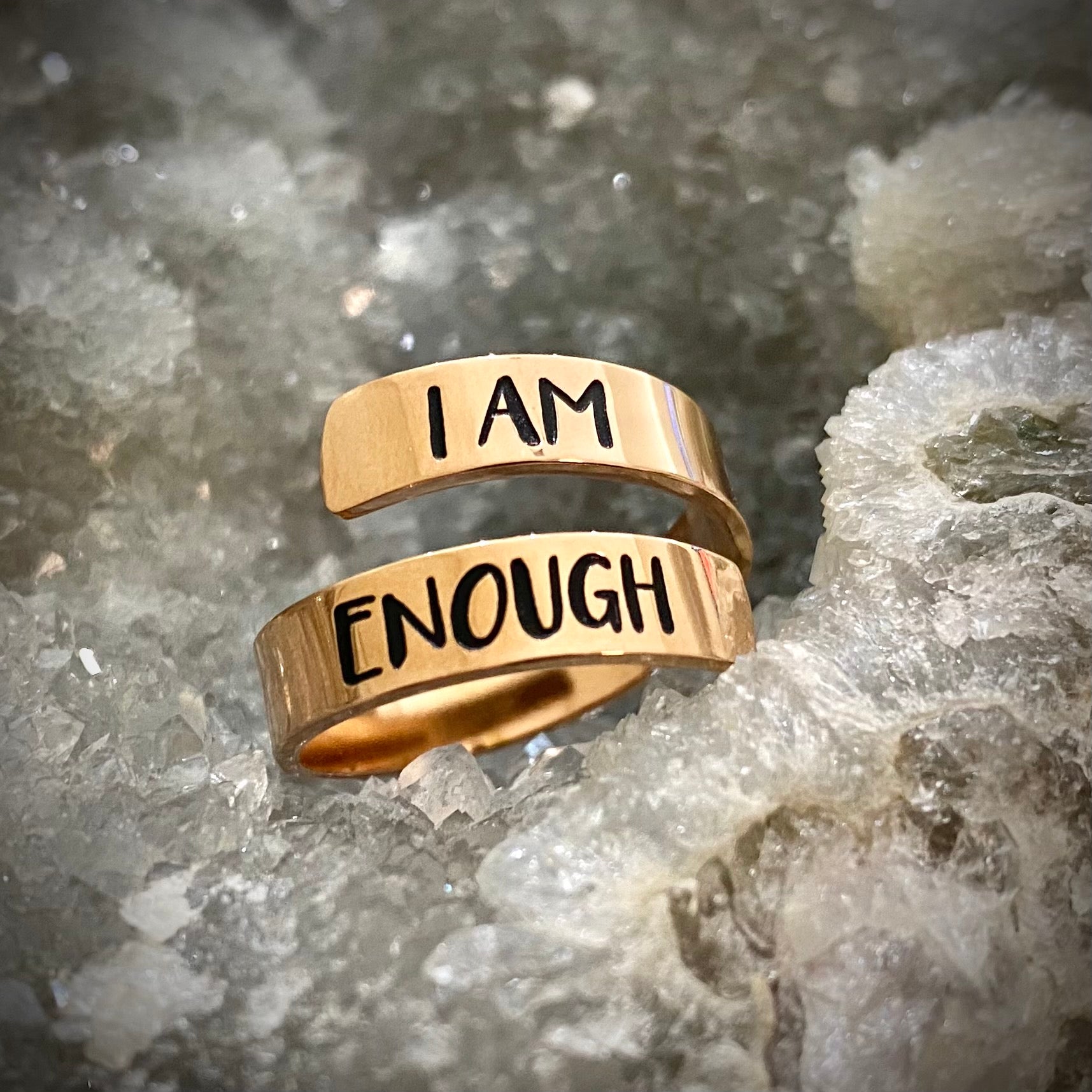 I Am Enough Ring (Rose Gold)