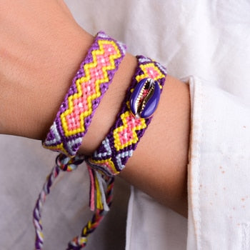 Braided Shell Bracelet (2 Pieces)