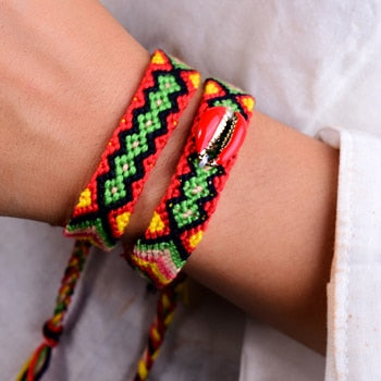 Braided Shell Bracelet (2 Pieces)