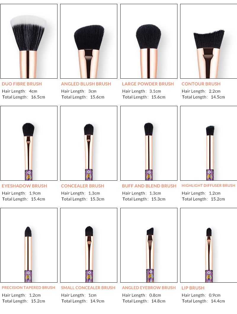 Printed Brush Set (12 Pieces/Set)