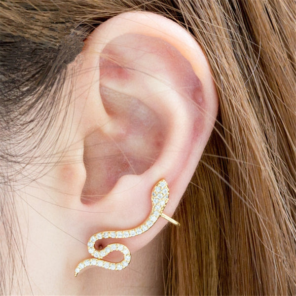 Snake Ear Jacket Earrings (3 Colors)