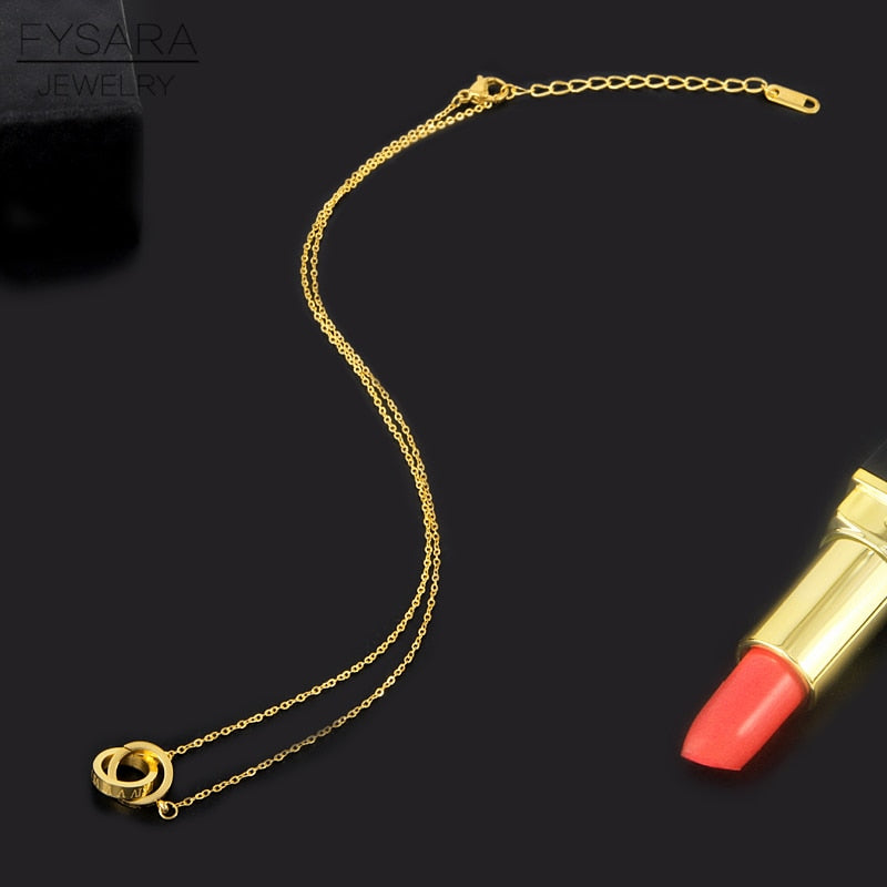 Double Buckle Necklace (3 Colors)
