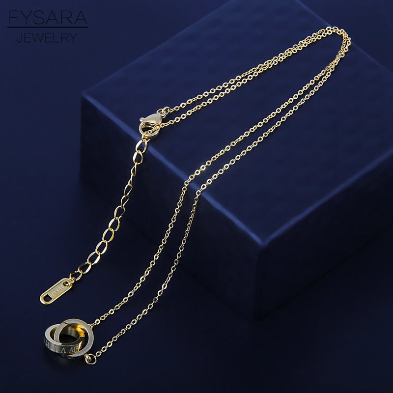 Double Buckle Necklace (3 Colors)