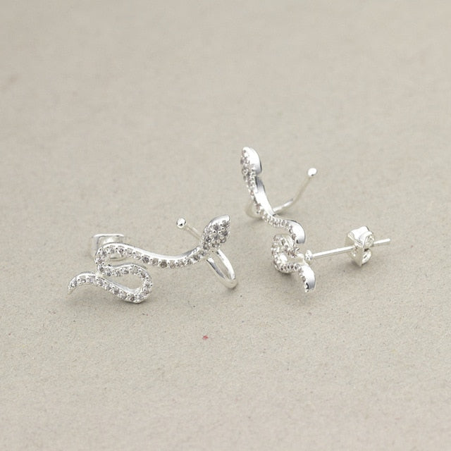 Snake Ear Jacket Earrings (3 Colors)