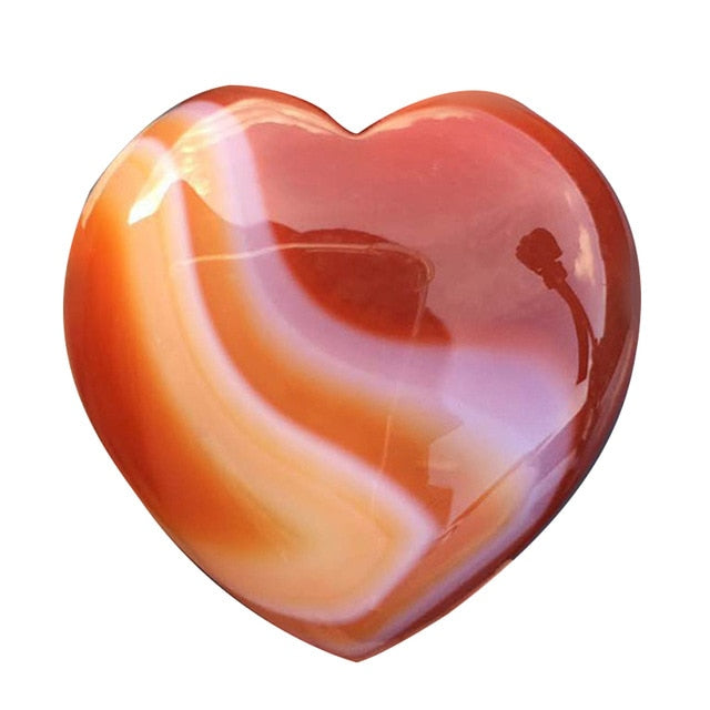 Cristal de Quartz Rose en forme de Cœur