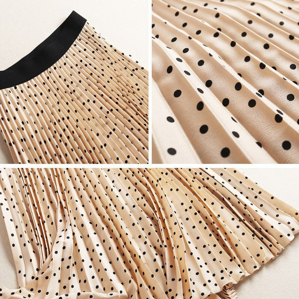 Polka Dot Pleated Skirt (2 Colors)