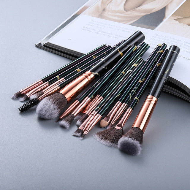Marble Brush Set (15 Pieces/Set) (6 Colors)