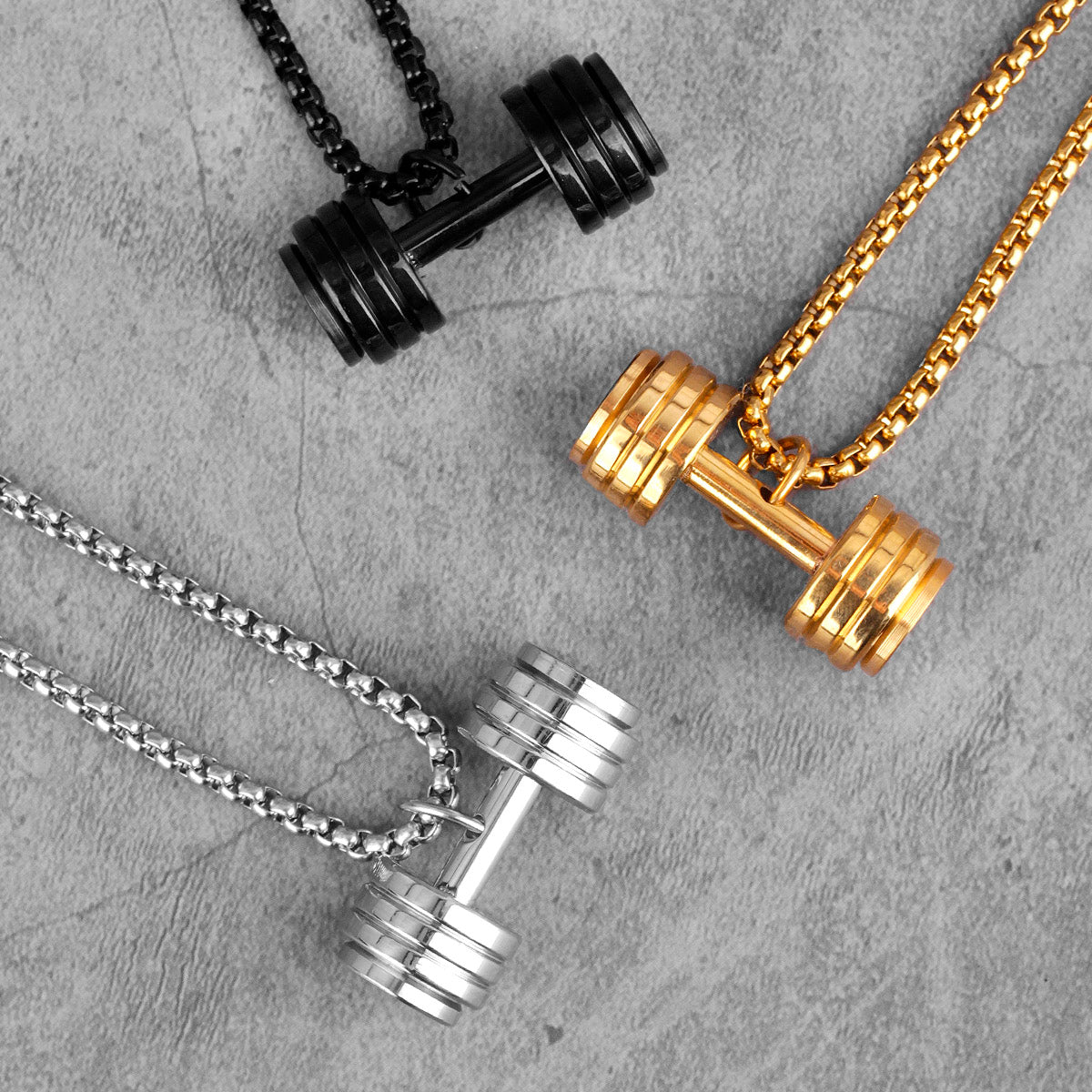 Dumbbell Necklace (3 Colors)