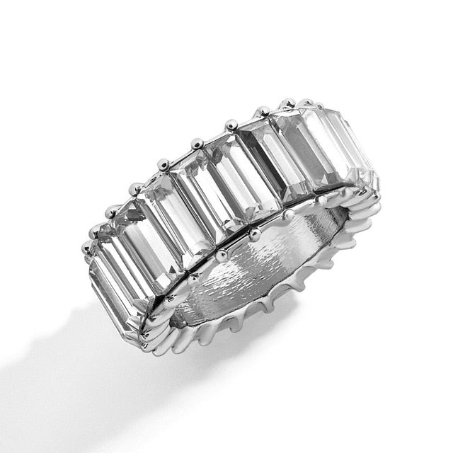 Baguette Eternity Ring (16 Colors)