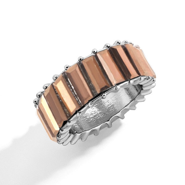 Baguette Eternity Ring (16 Colors)