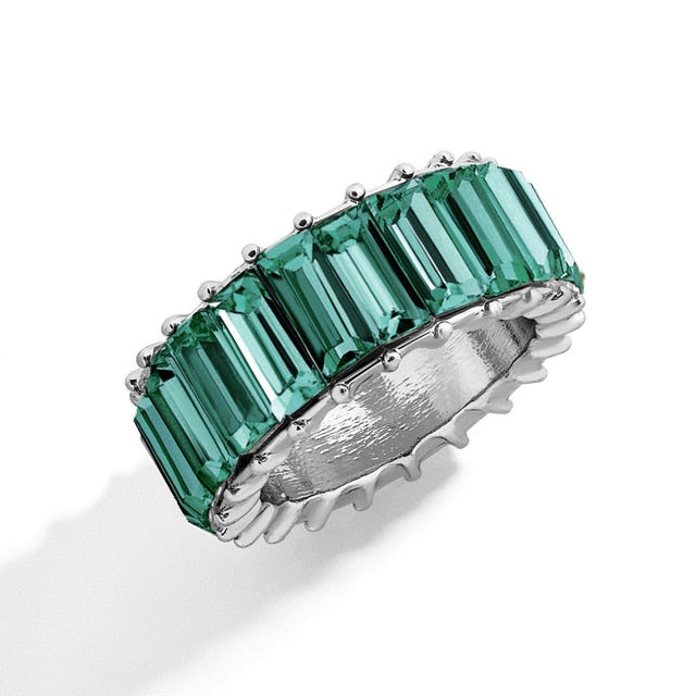 Baguette Eternity Ring (16 Colors)