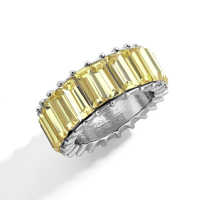 Baguette Eternity Ring (16 Colors)
