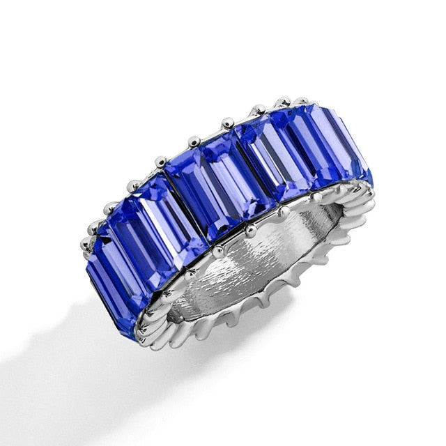 Baguette Eternity Ring (16 Colors)