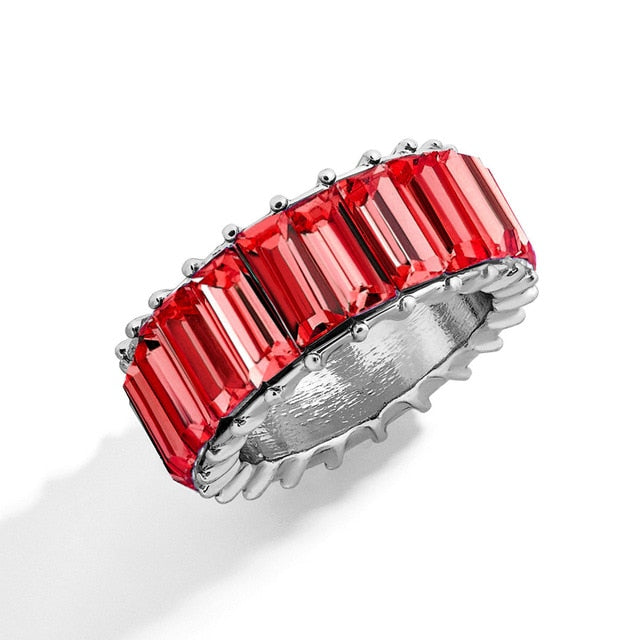 Baguette Eternity Ring (16 Colors)