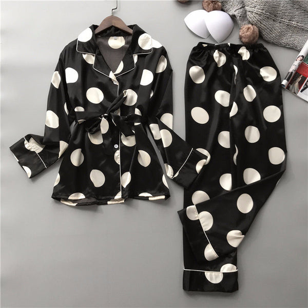 Black Polka Pajama Set