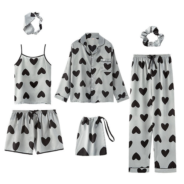 Hearts Pajama Set (7 Pieces)