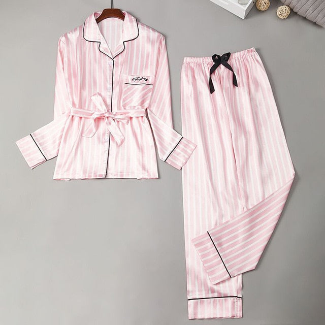 Pink Stripes Pajama Set