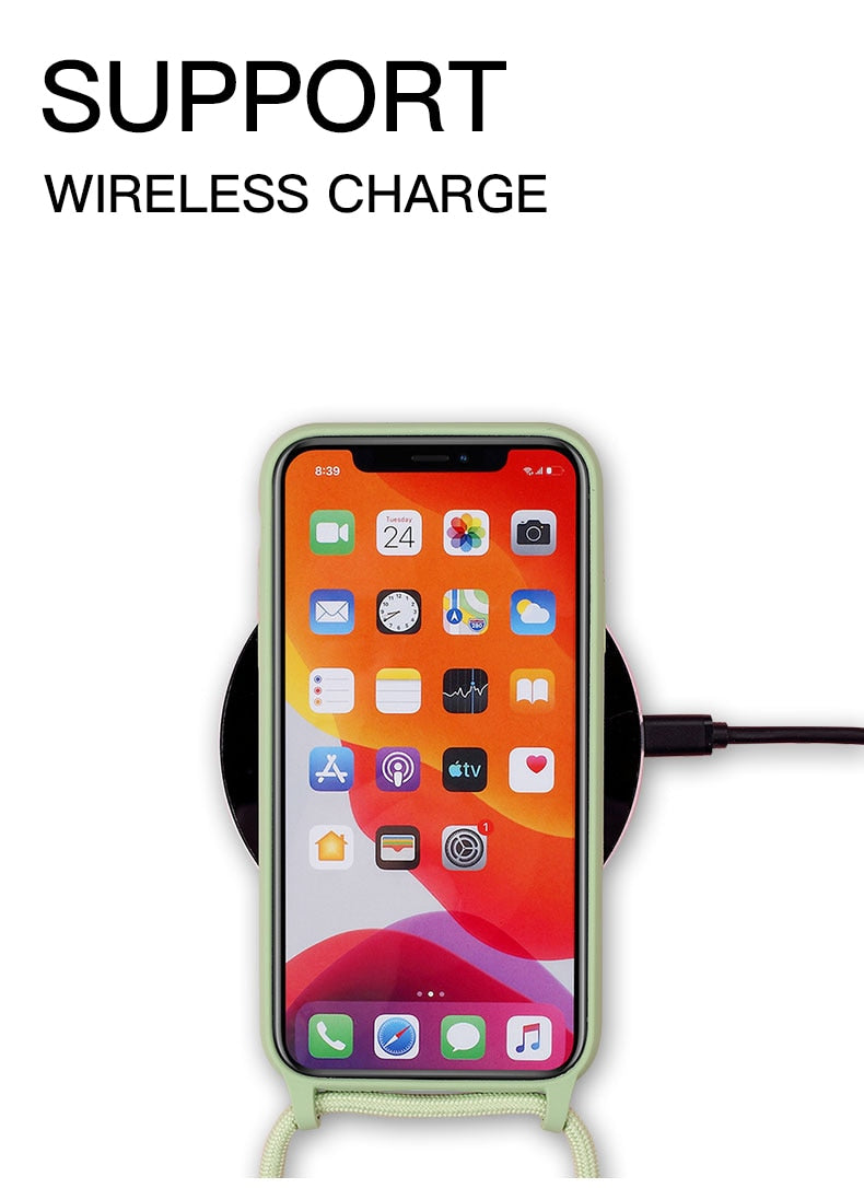 Plain iPhone 13 Case with Strap (13 Colors)