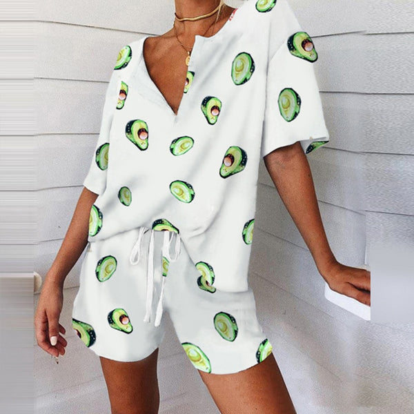 Avocado Print Pajamas Set