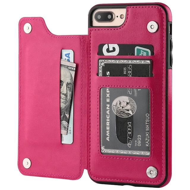 Retro Flip iPhone Leather Case (7 Colors)