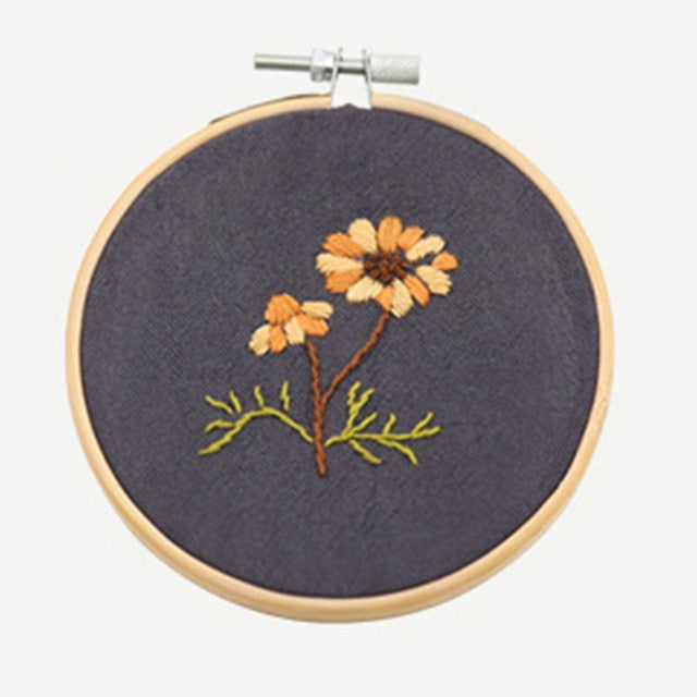 Floral Embroidery Starter Kit (15 Designs)