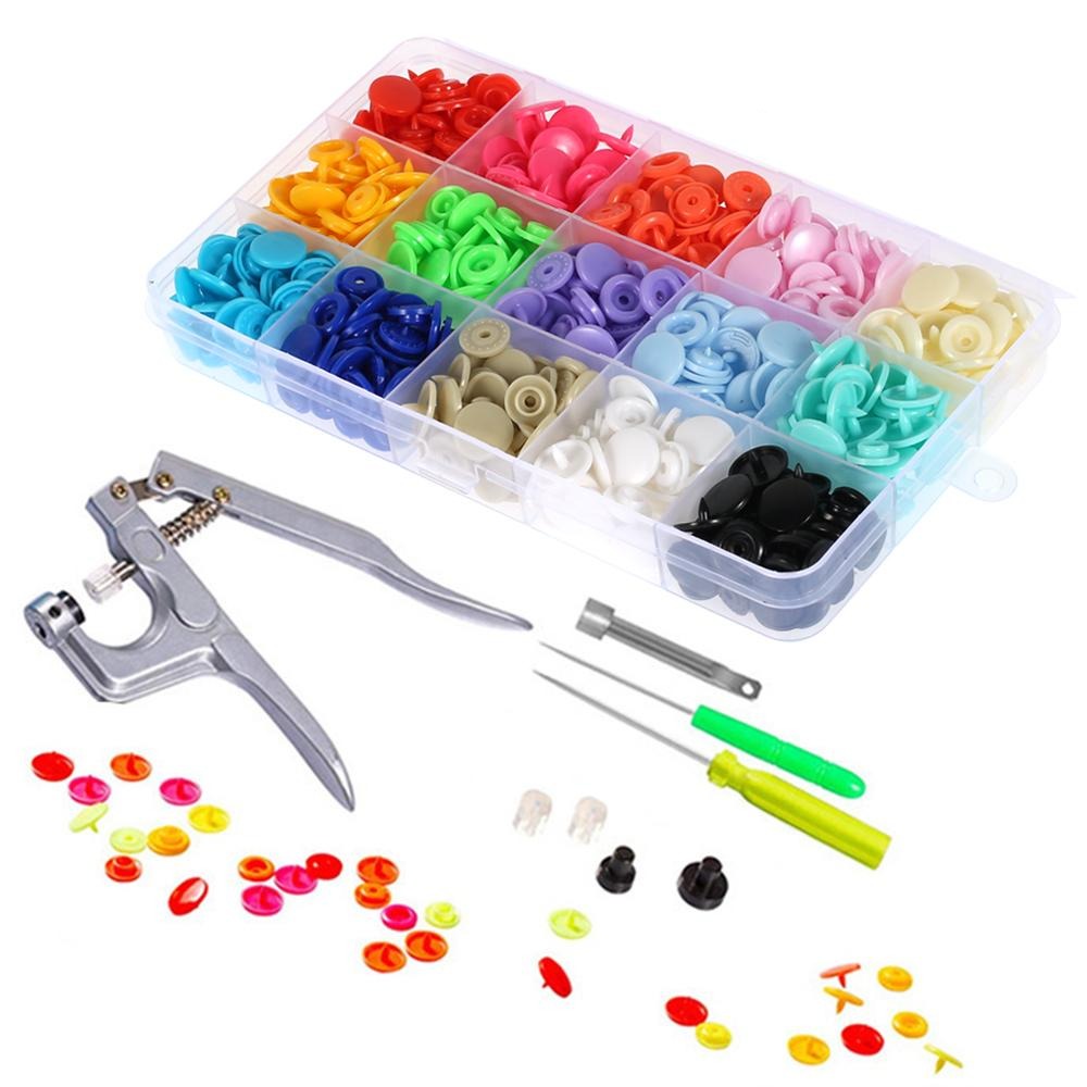 Fastener Snap Button with Snaps Pliers Tool Kit (1500 Pieces)