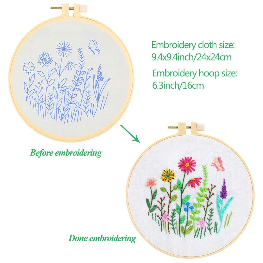 Flower Embroidery Starter Kit