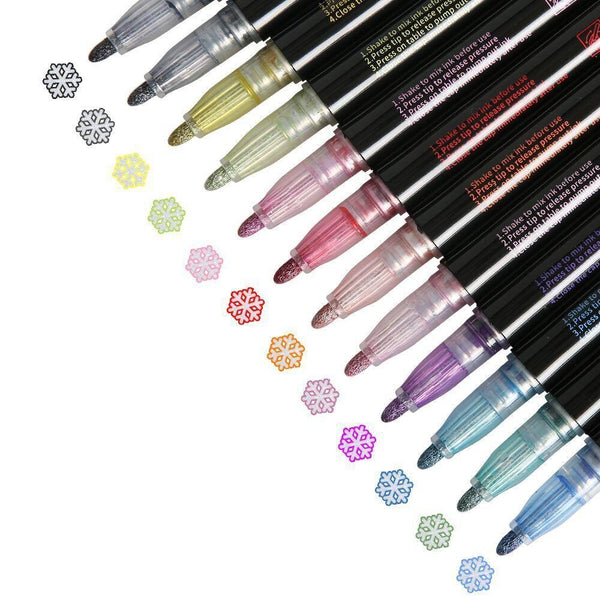 Glitter Markers (12 Colors/Box)