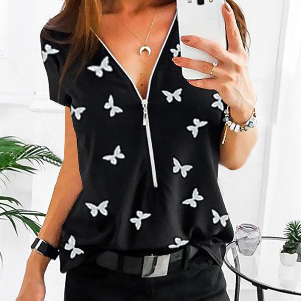 Butterfly Zipper Top