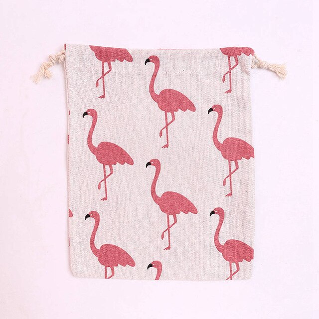 Flamingo Drawstring Pouch