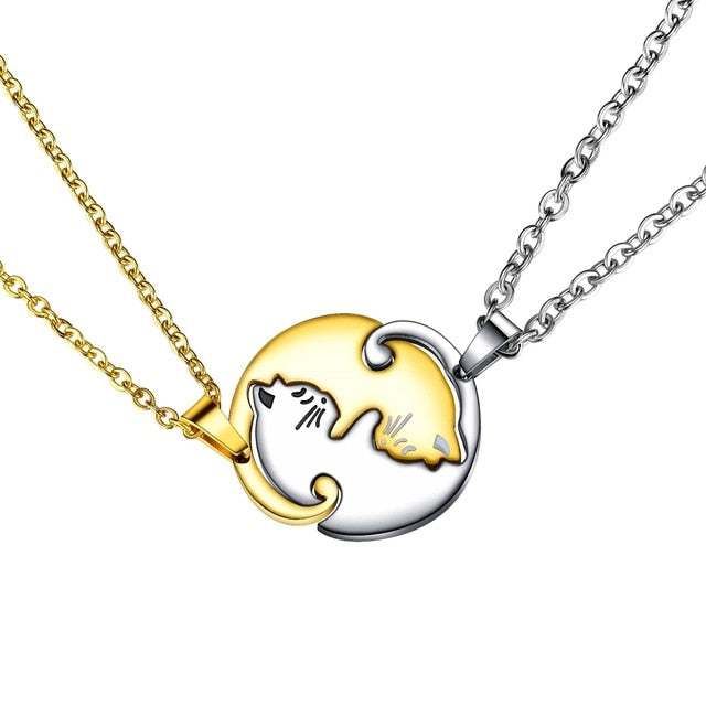 Cat Couple Necklace (2 Pieces)