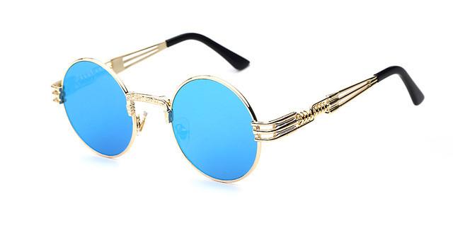 Steampunk Fem Things Gold w blue mirror 