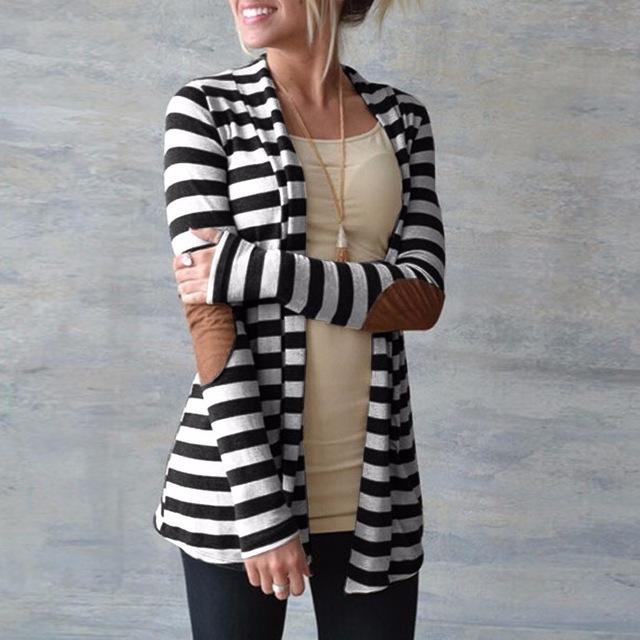 Stripe Cardigan Fem Things Black S 